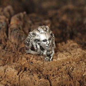 Medusa Model Ayarlanabilir Erkek Yüzük - Görsel 1