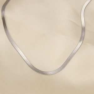 316L Çelik Silver Renk 45 cm İtalyan Zincir Model Kadın Kolye - Görsel 2
