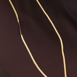 316L Çelik Altın Renk 60 cm İtalyan Zincir Kolye - Görsel 2