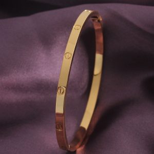 316L Çelik Gold Renk Kadın Kelepçe - Görsel 1