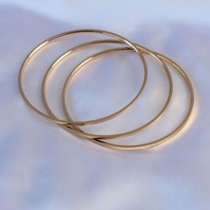 316L Çelik Gold Renk Ajda Model Kadın 65 mm Bilezik - Görsel 1