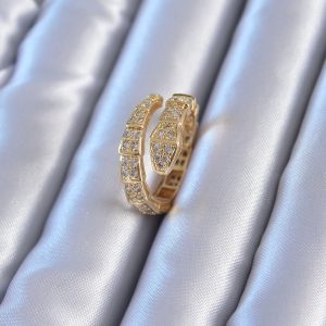 VIP Seri Gold Renk Yılan Model Kadın Yüzük - Görsel 1