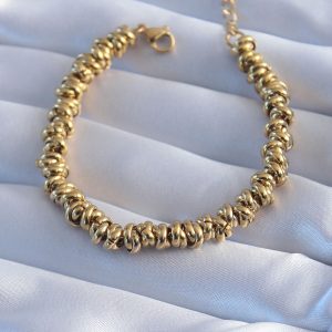 316L Çelik Gold Renk Kadın Bileklik - Görsel 1