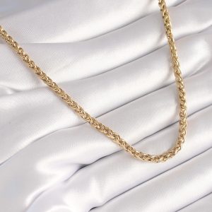 316L Çelik Gold Renk Burgu Zincir Model Kadın Kolye - Görsel 2