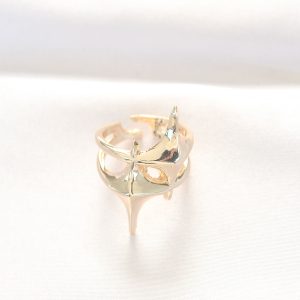 Yıldız Model Gold Renk Ayarlanabilir Yüzük - Görsel 2