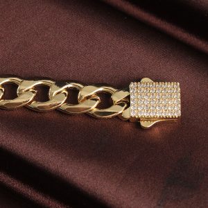 316L Çelik Vip Seri Gold Renk Gurmet Model Bileklik - Görsel 3