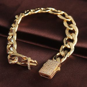 316L Çelik Vip Seri Gold Renk Gurmet Model Bileklik - Görsel 4