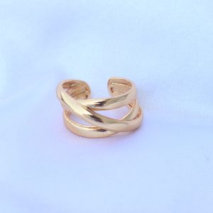 Pirinç Gold Renk Ayarlanabilir Sarmal Yüzük - Görsel 2