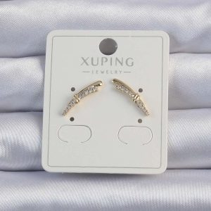 Xuping Gold Renk Zirkon Taşlı Küpe - Görsel 1