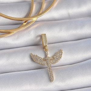 Pirinç Gold Renk Zirkon Taşlı Mikail Model Ajda Charm - Görsel 1