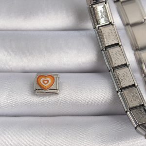 316L Çelik Gümüş Renk Renkli Kalp İşlemeli Nomination Charm - Görsel 2