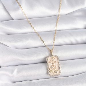 316L Çelik Gold Renk Zincir Yengeç Burcu Zirkon Taşlı Kadın Kolye - Görsel 2