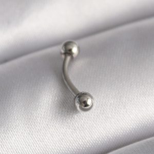 316L Çelik Gümüş Renk Topçuk Model Piercing - Görsel 1