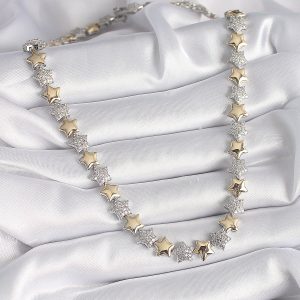 Pirinç Mix Renk Zirkon Taşlı Yıldız Model VIP Exclusive Seri Kadın Kolye - Görsel 2