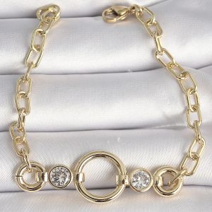Pirinç Gold Renk Zirkon Taşlı Xuping Exclusive VIP Seri Kadın Bileklik - Görsel 1