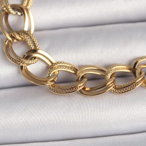 316L Çelik Gold Renk İşleme Detaylı Samanyolu Model Kadın Bileklik - Görsel 2