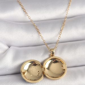 316L Çelik Gold Renk Zincir Zirkon Taş Detaylı Açılır Galaksi Model Kadın Kolye - Görsel 2