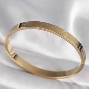316L Çelik Gold Renk Model Kadın Kelepçe - Görsel 2