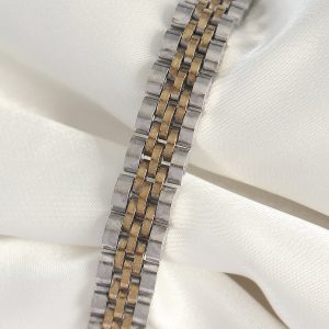 316L Çelik Gold Gümüş Renk Zincir Model Erkek Bileklik - Görsel 1