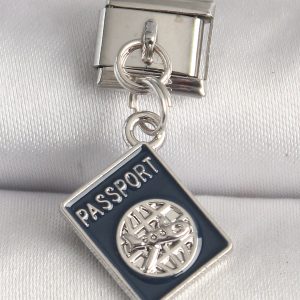 316L Çelik Gümüş Renk Passport Model Nomination Charm - Görsel 1