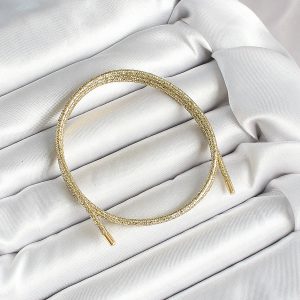 Mıknatıslı Gold Renk Sarmal Kadın Bileklik - Görsel 1