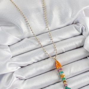 Pirinç Rainbow Balık Model Zirkon Taşlı Gold Renk Kadın Kolye - Görsel 2