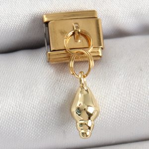316L Çelik Sallantılı Deniz Kabuğu Model Gold Renk Nomination Charm - Görsel 1